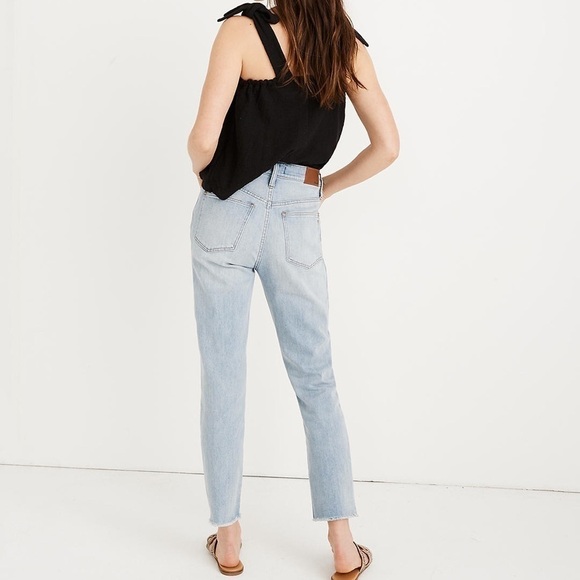 NWT Madewell The High-Rise Slim Crop Boyjean Fitzgerald Wash Button Front W 36 - Picture 13 of 13